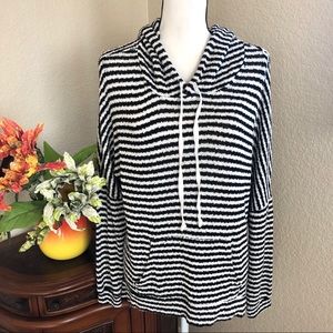 t/o Hi/Lo Loose Knit Hoodie